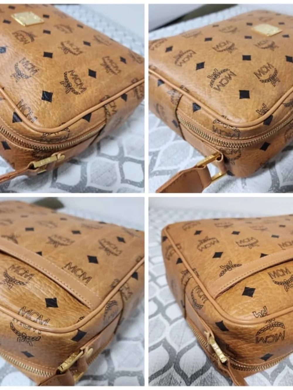 Authentic MCM Visetos Crossbody/Shoulder Bag Brown